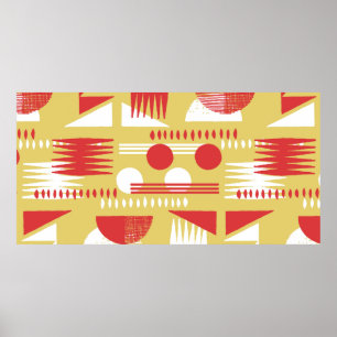 Poster estilo moderno geométrico abstrato sem fumaça vint