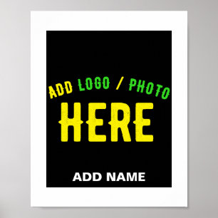 POSTER ESTILO MODERNO PERSONALIZÁVEL PRETO VERIFICADO COM