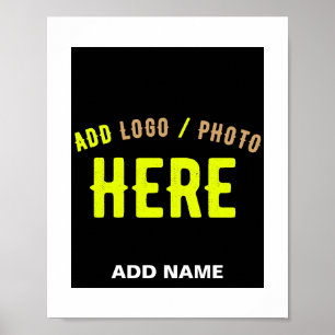 POSTER ESTILO MODERNO PERSONALIZÁVEL PRETO VERIFICADO MAR