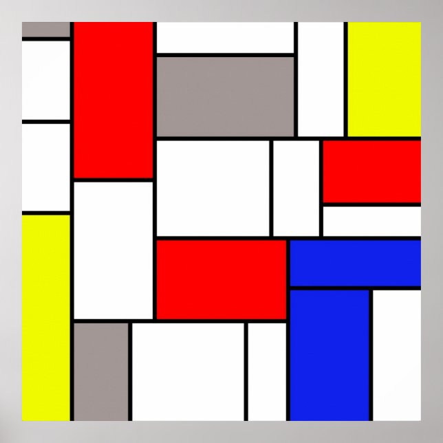 Poster estilo Mondrian (Frente)