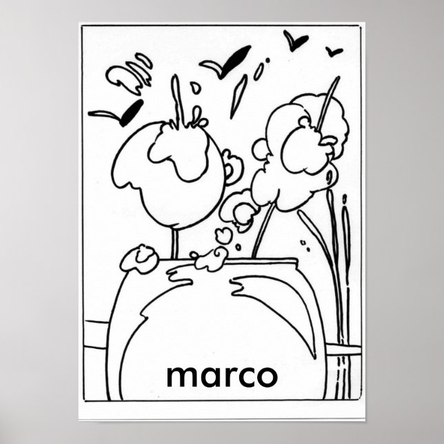 Póster Estilo Peter Max desenho assinado original (Frente)