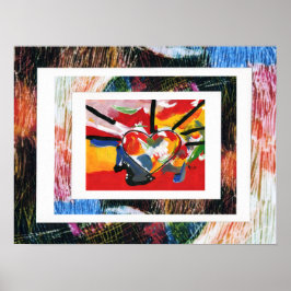 Póster Estilo Peter Max pintura em acrílico original assi