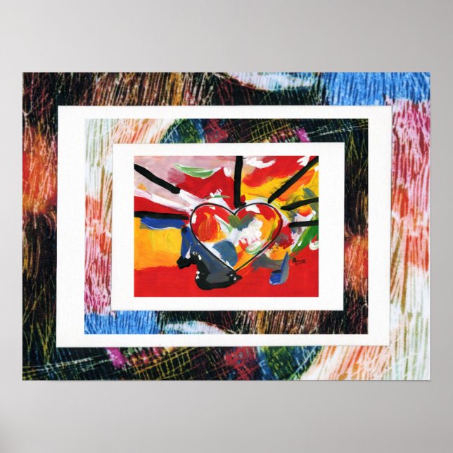 Póster Estilo Peter Max pintura em acrílico original assi (Frente)