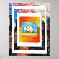 Estilo Peter Max pintura em acrílico original assi