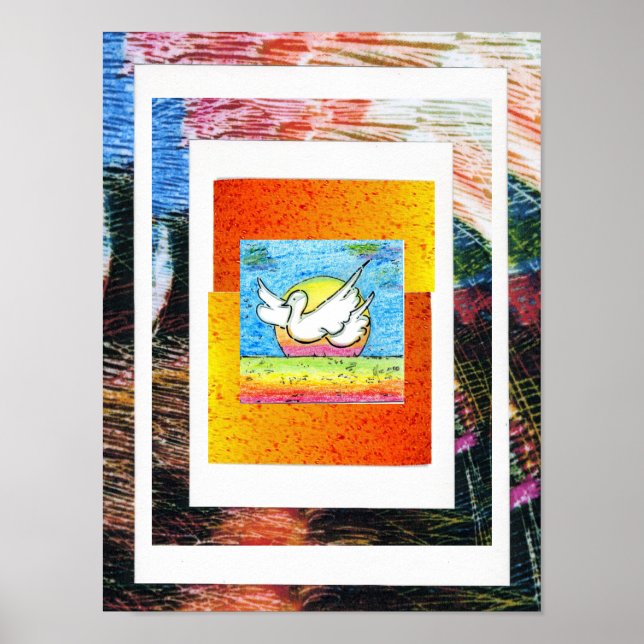 Póster Estilo Peter Max pintura em acrílico original assi (Frente)