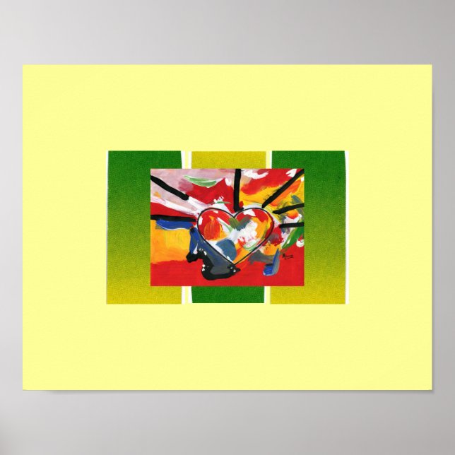 Póster Estilo Peter Max pintura em acrílico original assi (Frente)
