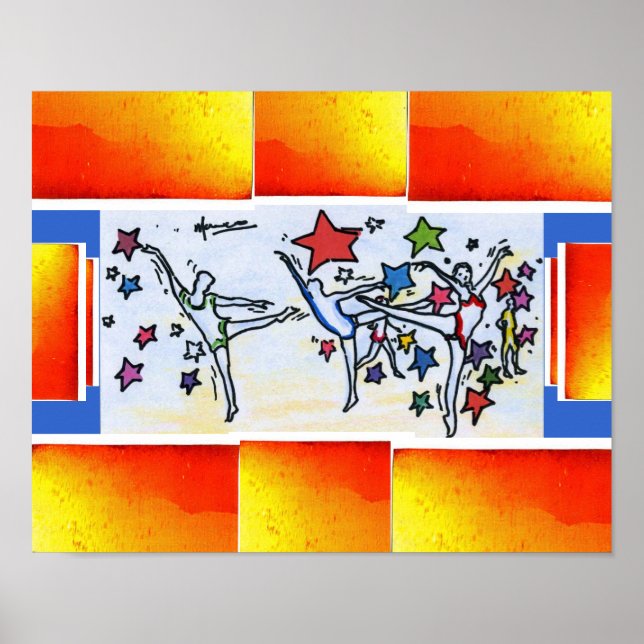 Poster Estilo Peter Max pintura em acrílico original assi (Frente)