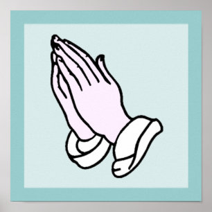 Póster Estilo Praying da beira das mãos