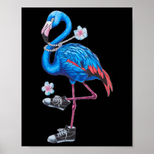 Poster Estilo Retroativo Flamingo Trendy Harris 2024 Com 