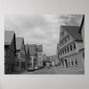 Poster Estilo Timberado Casas Europeias