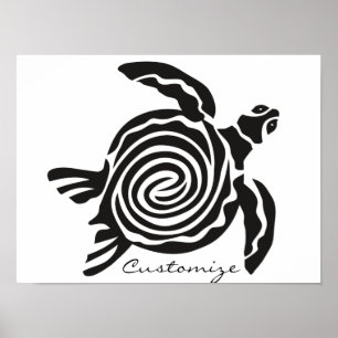 Poster Estilo Tribal Turtle Thunder_Cove