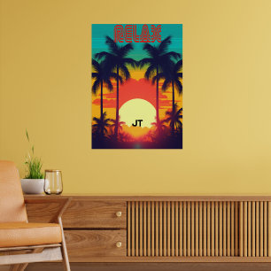 Poster Estilo Tropical 80s Retroativo