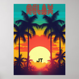Poster Estilo Tropical 80s Retroativo