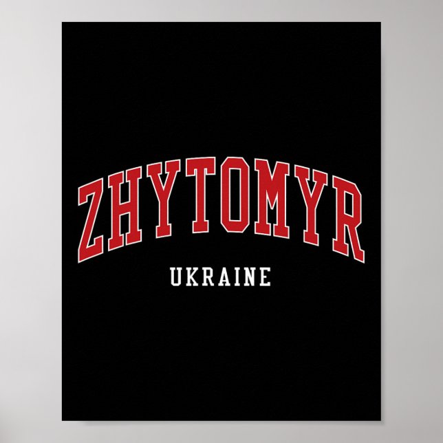 Poster Estilo universitário de Zhytomyr Ucrânia (Frente)