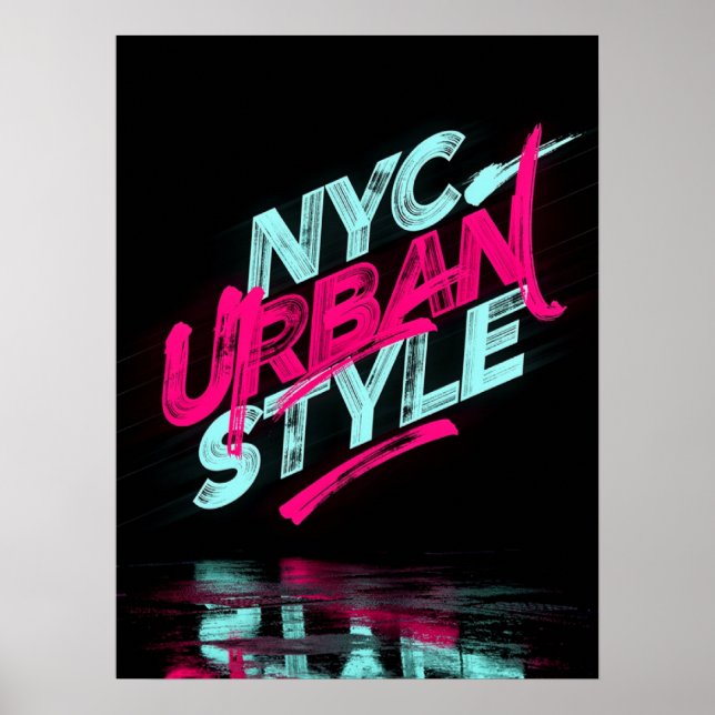 Poster Estilo Urbano de Nova York (Frente)