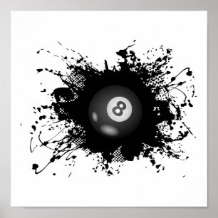 Póster Estilo urbano do bilhar