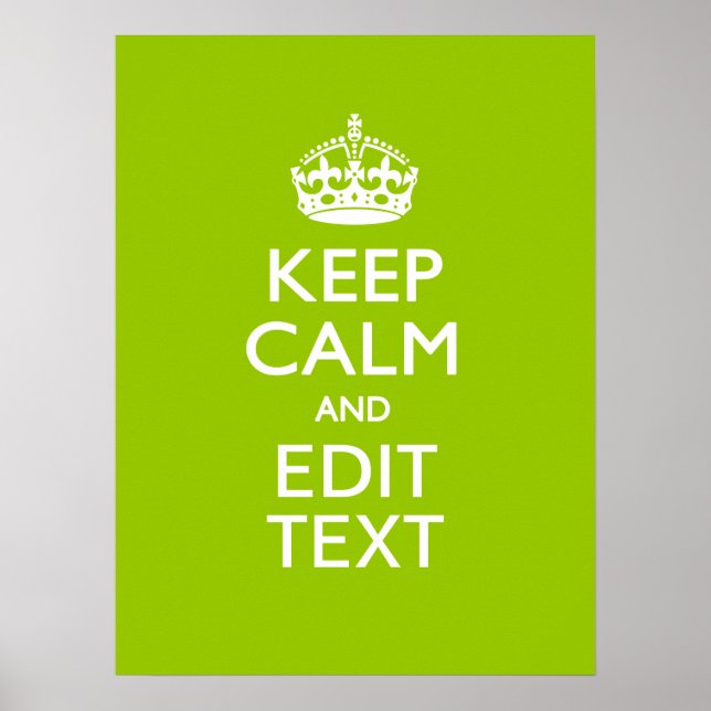 Poster Estilo Verde Android Mantenha-Se Calmo E O Texto (Frente)