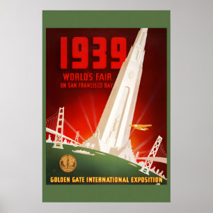 Poster Estilo Vintage da Feira Mundial de São Francisco 1