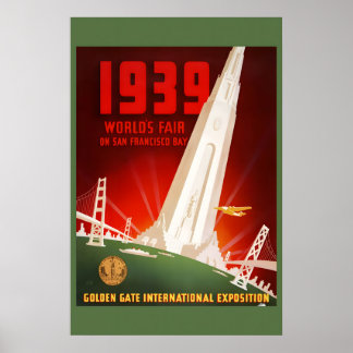 Poster Estilo Vintage da Feira Mundial de São Francisco 1