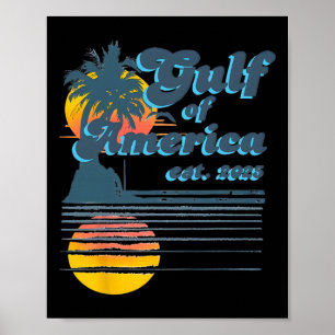 Poster Estilo Vintage Golfo Da América Dos Eua Alavanca D