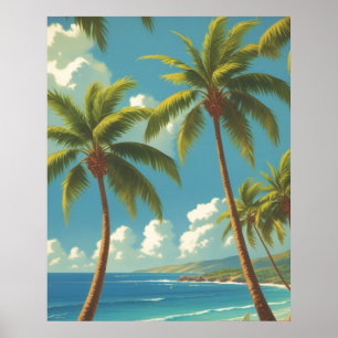 Poster Estilo Vintage Havaiano Viagem Aloha Do Havaí