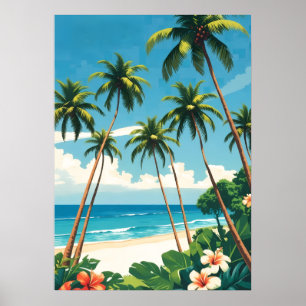 Poster Estilo Vintage Havaiano Viagem Aloha Do Havaí