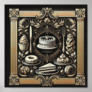 Poster Estilo Vintage - Pastas e Baking