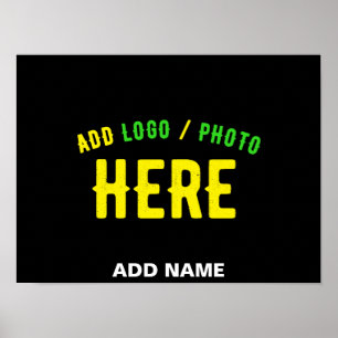POSTER ESTILOSO MODERNO PERSONALIZÁVEL PRETO MARCA VERIFI