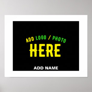 POSTER ESTILOSO MODERNO PERSONALIZÁVEL PRETO MARCA VERIFI