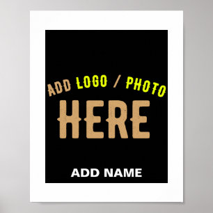 POSTER ESTILOSO MODERNO PERSONALIZÁVEL PRETO MARCA VERIFI