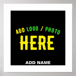 POSTER ESTILOSO MODERNO PERSONALIZÁVEL PRETO VERIFICADO C
