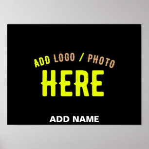 POSTER ESTILOSO MODERNO PERSONALIZÁVEL PRETO VERIFICADO C
