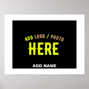 POSTER ESTILOSO MODERNO PERSONALIZÁVEL PRETO VERIFICADO C