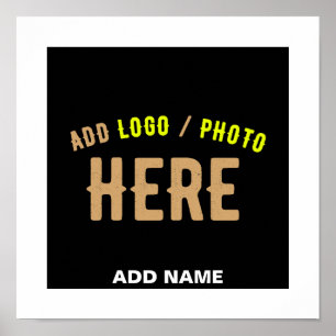 POSTER ESTILOSO MODERNO PERSONALIZÁVEL PRETO VERIFICADO C