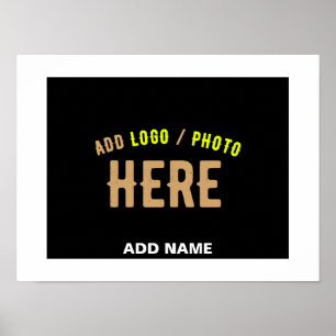POSTER ESTILOSO MODERNO PERSONALIZÁVEL PRETO VERIFICADO M