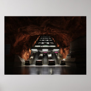 Póster Éstocolmo subterrânea mim