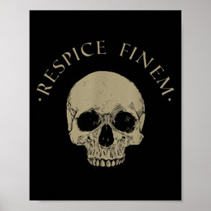 Poster Estojo Filosofia Respice Finem Estoicismo Crânio Q