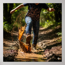 Poster Estompando na lama