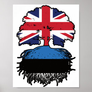 Poster Estônia Estoniano Reino Unido Reino Unido