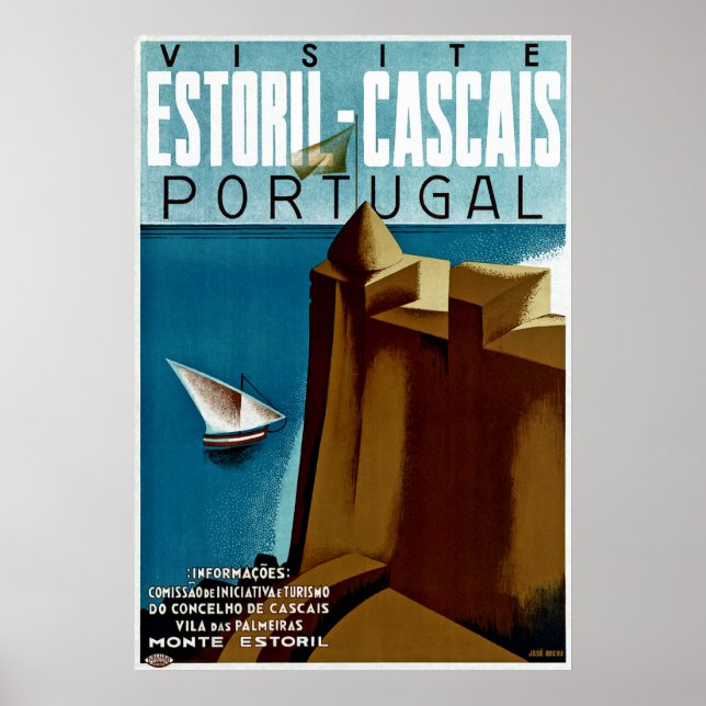 Póster Estoril-Cascais em Portugal (Frente)