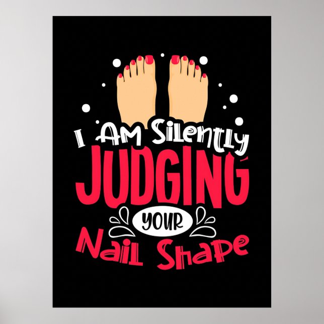 Poster Estou A Apreciar Silentemente A Sua Forma De Unhas (Frente)