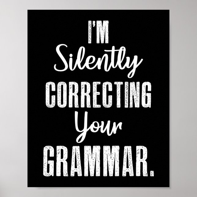Poster Estou a corrigir a tua gramática. (Frente)