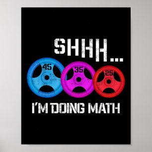 Poster Estou a fazer mágica matemática, e a trabalhar com