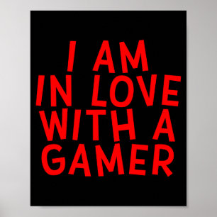 Poster Estou Apaixonado Por Um Gamer Jogo Fofo Do Dia Dos