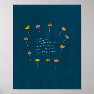 Poster "Estou aprendendo a respirar fundo."