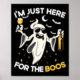 Poster Estou aqui pela cerveja Dia de as Bruxas engraçado