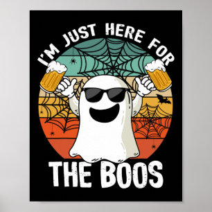 Poster Estou aqui pela cerveja Dia de as Bruxas engraçado