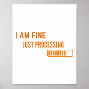 Poster Estou Bem A Processar O Vinheta