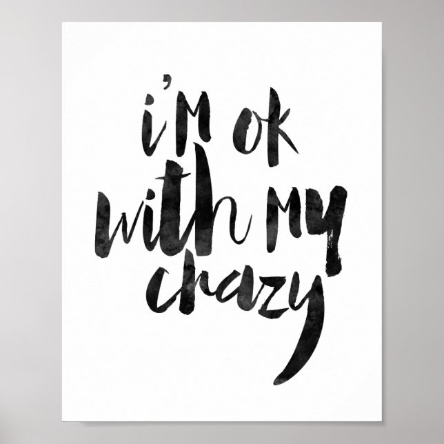 Póster Estou bem com a minha loucura (Frente)