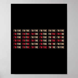 Poster Estou bem, Depressão, saúde mental, anão